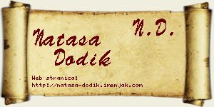 Nataša Dodik vizit kartica
